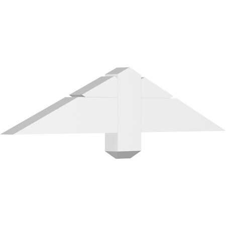 Ekena Millwork Kennewick Architectural Grade PVC Gable Bracket, 36"W x 7 1/2"H x 2"D x 4"F, 5/12 Pitch GBP036X08X0204KEN00